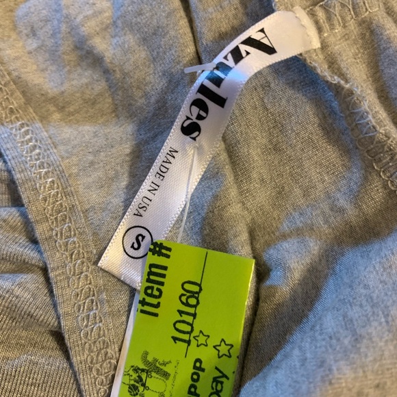 Azules Gray Open Front Cardigan (item#10160) - Picture 6 of 6